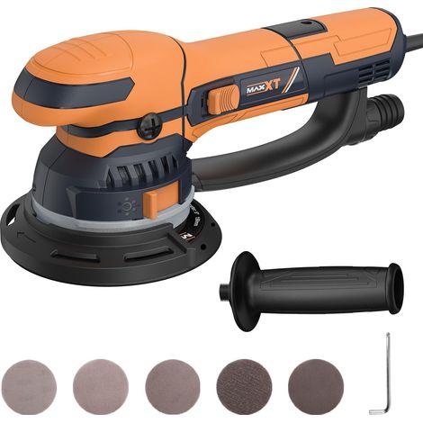 MAXXT Levigatrice Orbitale Dual-Mode da 800W: Passaggio Modalità Grezza e Fine/Estrazione Polvere ad Alta Efficienza/Controllo a 6 Velocità (3300-7400 RPM) — Carrozzeria Auto, Metallo e Legno (1/5)