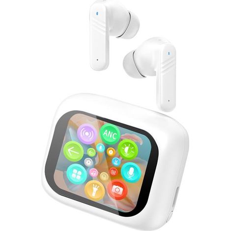 TREVI Cuffie Auricolari Con Traduzione Simultanea AI e Display Touch Screen Bianco (1/4)