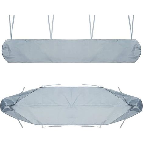 Housse de Auvent Jardin Protection, BâChe Sac de Rangement Oxford Contre Les UV Anti-poussière étanche Contre la Neige et la Pluie en Hiver, pour Canopy Shelter De Terrasse Meubles (Gris, 4M)