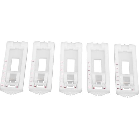 Pieds presseurs en plastique pour machine à coudre domestique multifonction, accessoires œillet de serrure (1/5)