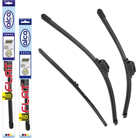 alca® Scheibenwischer mit Heckwischer ideal für VOLVO 850 / 850 Kombi/854/855 (06.1991 - 10.1997) U-FLAT Flachbalkenwischer