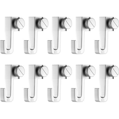 Mini-Haken - 10er-Pack - Geeignet für Bilderleisten, Galerieleisten und anderes Zubehör, aus Zinklegierung. (1/5)