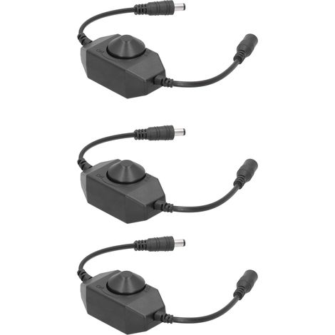 3er-Pack LED-Streifen-Dimmer-Schalteradapter, Helligkeitsregler mit manuellem Drehknopf, DC 12V-24V (1/5)