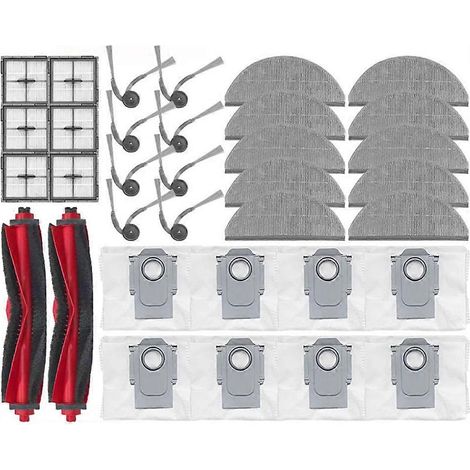 Pour Roborock Q10 X5 / Q10 PF / Q10P Q8+ / Q8 Max Pro Plus Accessoires Main Side Brosse Filtre Serpillière Sac à poussière (1/5)