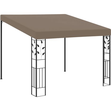 Tonnelle de jardin  Tonnelle Barnum Belvédère mural 3x3x2,5 m Taupe 91230