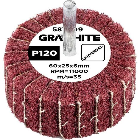 Graphite Meule à lamelles grain P120 60x25 mm robuste
