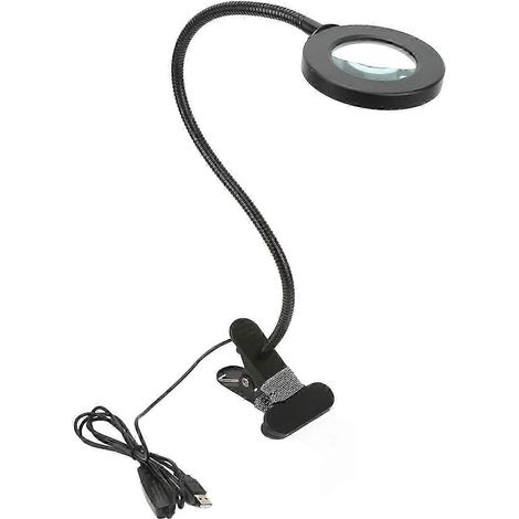3-fach vergrößernde LED-Lupe mit flexiblem Arm und USB-Kabel, einstellbare Helligkeit zum Lesen und Arbeiten (1/5)