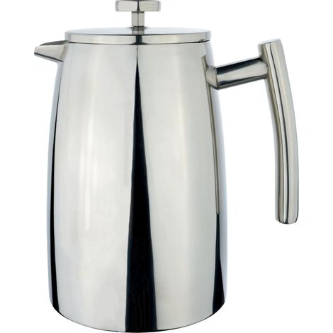 Café Cafetière à Piston en Acier Inoxydable, 12 Tasses Expresso, Finiton Miroir (1/5)