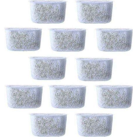 12pcs Filtres à eau à charbon de rechange Filtre non tissé pour cafetières