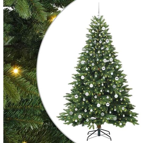 Künstlicher Weihnachtsbaum mit 300 LEDs Grün 210 cm PE und PVC vidaXL (1/5)