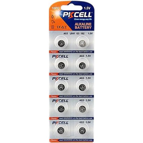 Pkcell batterie alcaline AG3 blister 10 pezzi