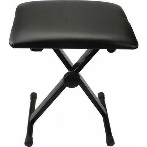 royaluxe -Tabouret de Bar Banc de piano pliant réglable Tabouret Siège noir (1/5)