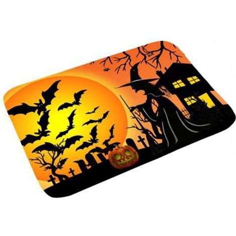 Couverture de paillasson de bienvenue halloween tapis décoratif paillasson tapis de bienvenue de salle de bain antidérapant