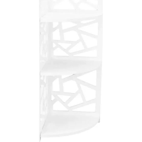 Etagere D Angle - 3 Niveaux - Blanc - Pour Cuisine Salle De Bain Chambre - 1 Piece