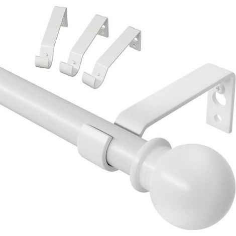 Tringle à rideaux réglable en métal avec supports pour chambre à coucher - 3 m de long - - 3 m de diamètre - 3 80-300 LANCE-RIDEAU (1/5)