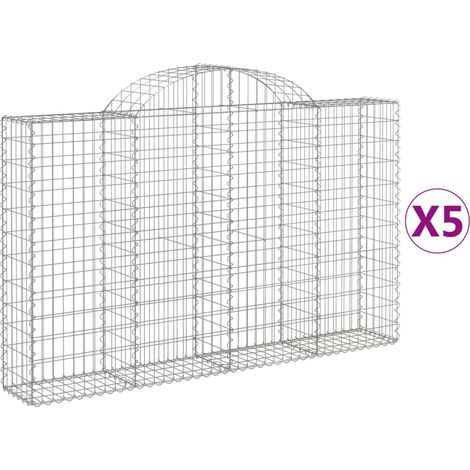 Maison Exclusive - Gabionen mit Hochbogen 5 Stk. 200x30x120/140cm