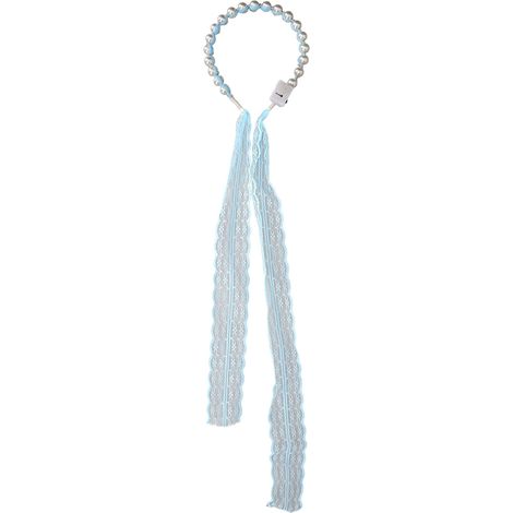 Un ensemble de bandeaux et d'élastiques à cheveux tendance, aériens et lumineux pour femmes, ornés de dentelle délicate et de perles. (1/5)