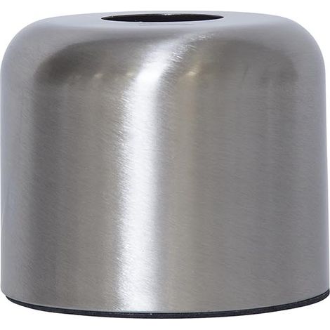 Pied de lampe Star Trading E27 'Glans', métal brossé, argent, H 10 cm, Ø 12 cm