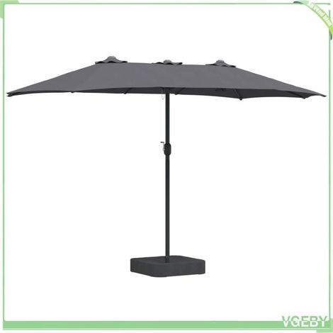 Parasol de jardin - FAFEICY - 42003285 - Anthracite - 385x209x244 cm - Éclairage LED solaire (1/5)