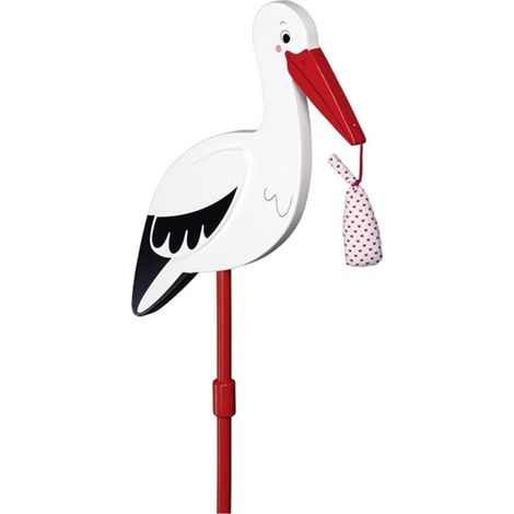 Elemento decorativo da giardino goki stork legno sostenibile 100 cm
