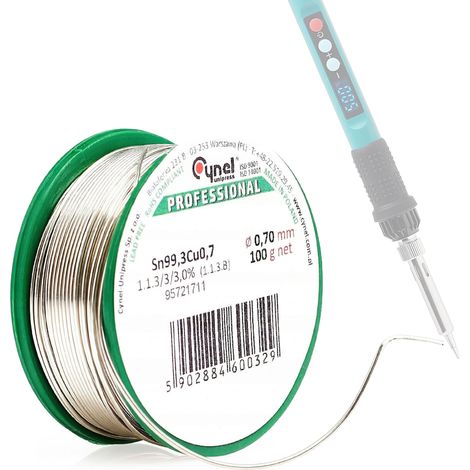 Estaño Cynel sin plomo Sn99.3CU0.7 0.70 100g