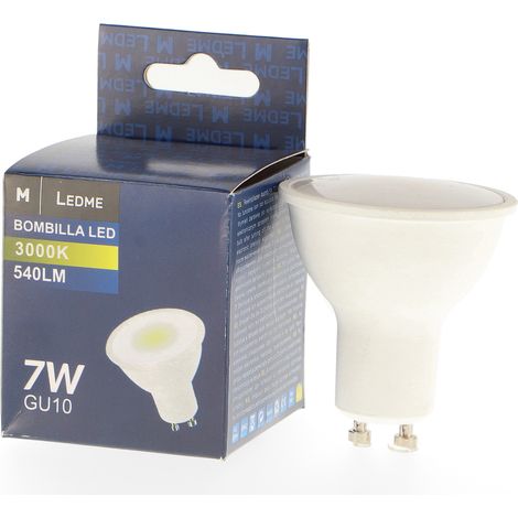 Ampoule LED GU10 Smd Plus 7W Dimmable 180º 6000K - Ledme - LM7077 (1/2)