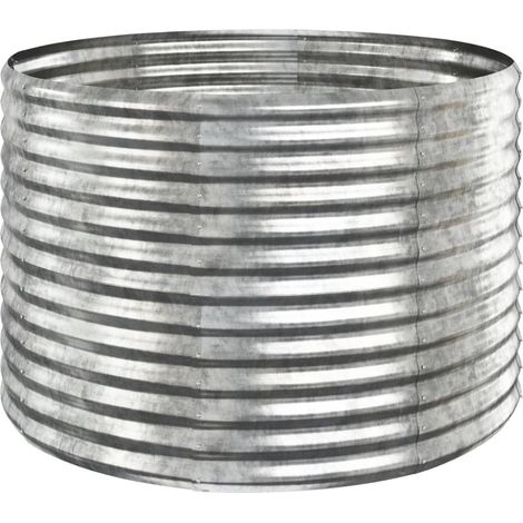 Jardinière de jardin Acier enduit poudre 100x100x68 cm Argenté (1/3)