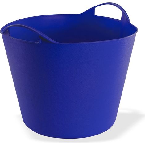 Multikorb Eimer flexibel Futtertrog Transporttrog Plastikkorb 25 Liter blau