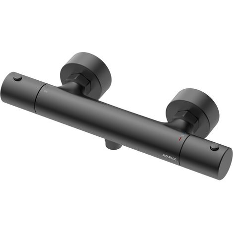 Avapax  Thermostat de douche - Gris anthracite mat - 1 pièce - Stabilisation de la température - Contrôle de la température (1/2)