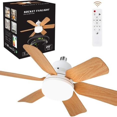 Ulisem Ventilateur de Plafond avec Lumière et Telecommande, LED Ventilateur Dimmable Plafo (1/5)