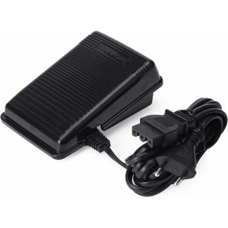 Household Sewing Machine Foot Pedal, Electric Corded Foot Pedal, Universal Speed Controller (Black) (EU Plug) (1/4)