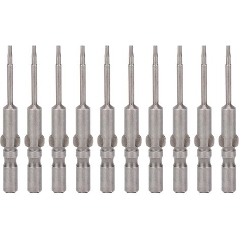 Lot de 10 embouts de tournevis magnétiques robustes à tête hexagonale pour vis - Quincaillerie électrique durcie (1/5)