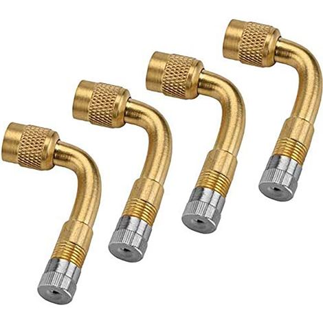 [Yuexinghui] 90-Grad-Reifenventiladapter für Autos, Motorräder und LKWs (4-teiliges Set) (1/5)