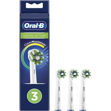 Oral-B CrossAction 80338444 Elektrischer Zahnbürstenkopf 3 Stück(e) Weiß (1/5)