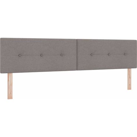 vidaXL Tête de lit réglable en hauteur Taupe 200 cm tissu