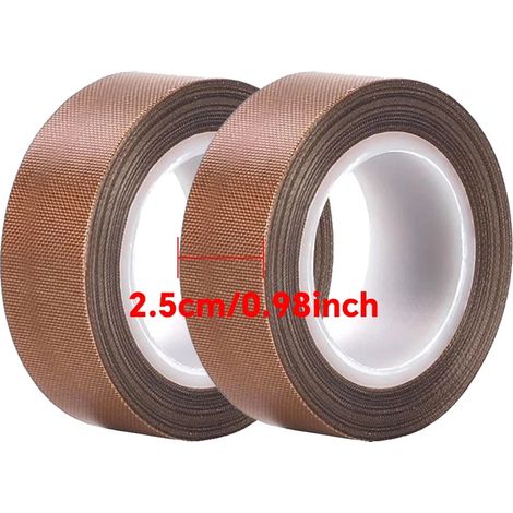 Cinta aislante térmica, resistente a altas temperaturas, adhesivo superior, 25 mm x 10 m x 2 unidades (1/2)
