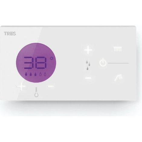 Tres – Contrôle thermostatique électronique encastré pour mélangeur de lavabo – Finition chromée – Technologie de régulation précise – 49286299 (1/4)