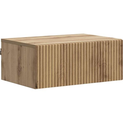 Mobiletto da notte a muro Rovere Artigianale 49 x 34,5 x 20 cm vidaXL
