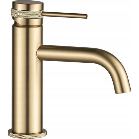 ROBINET DE LAVABO REA LUNGO GRIP LOW BRUSH GOLD