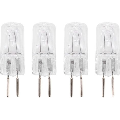 4 bombillas halógenas G5 de 35 W y 220 V, luz blanca cálida, con conector de alimentación de 3 pines y bipin. (1/4)