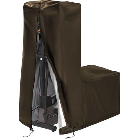 Housse pour vélo elliptique – Housse en tissu Oxford 420D imperméable et anti-poussière – Pour usage intérieur ou extérieur – 87 x 51 x 153 cm – Marron