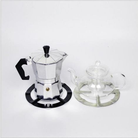 Ustensiles de cuisine Couvercles,Support Portable cuisinière réducteur cuisinière à gaz accessoires durables cafetière - Type black (1/4)