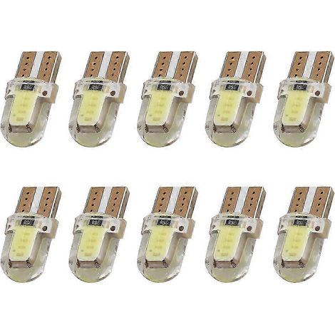 10 Stück LED T10 W5W COB SMD CANBUS Siliziumdioxid Hellweiße Kennzeichenbeleuchtung Edition 0702