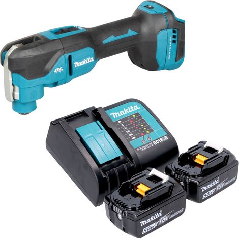 Herramienta multifunción a batería Makita DTM 53 ST, 18 V, OIS / Starlock, sin escobillas + 2 baterías de 5,0 Ah + cargador (1/5)
