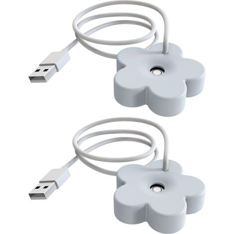 CCYKXA Small flower humidifier for office, portable USB misting fan with 8-hour timer, ABS material, for office and bedroom