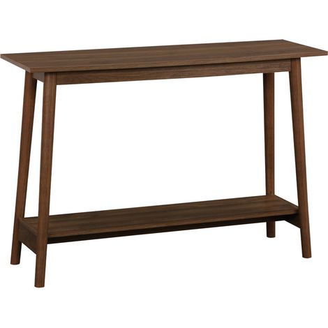110cm console table with walnut wood effect, Nepal, Walnut wood-effect, 110x35x76 cm