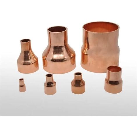 Raccord réducteur Droit en cuivre de diamètre intérieur 28 mm x 16 mm, raccord de plomberie à souder, Eau, gaz, pétrole