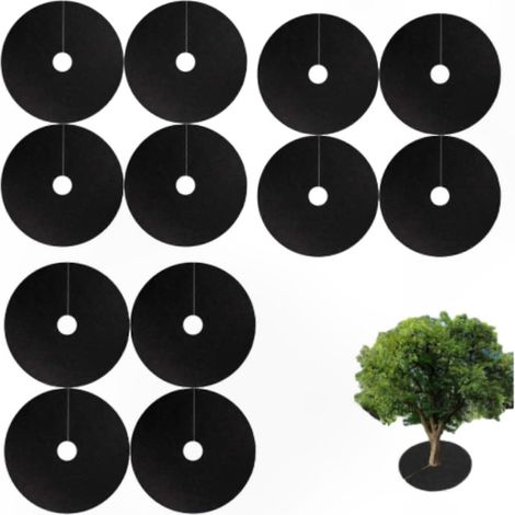 Unkrautvlies 52 cm, 12er-Set Mulchmatten zum Schutz von Bäumen und Pflanzen (1/5)