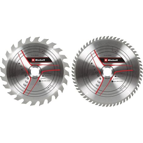 Jeu de 2 Lames de Scie Circulaire 250 x 30 mm Stat. Accessoires de Scie (2 Lames de Scie HM, Max. 7600 tr/min, Convient pour Scie Circulaire de Table et Scie à Onglet Radiale (1/2)