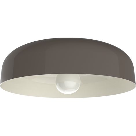 LUMICOM TUZZI Plafoniera, 1X E27, max 42W, metallo, tortora lucido/bianco, D.40cm